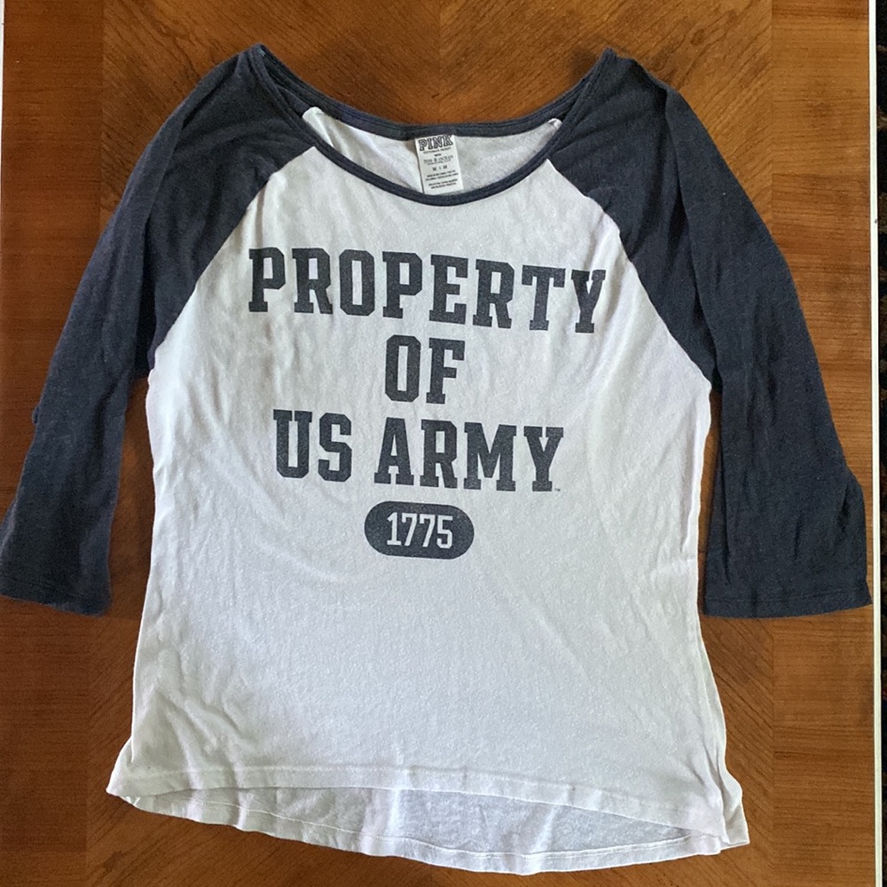 Property of U. S. Army Pink 3/4 sleeve tee